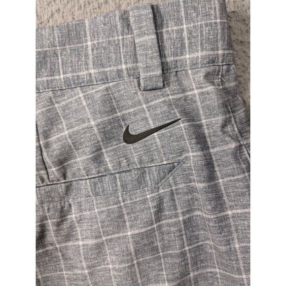 Nike Golf Tour Performance Shorts Mens 36 Gray Windowpane Pattern Check Grid - Picture 12 of 14